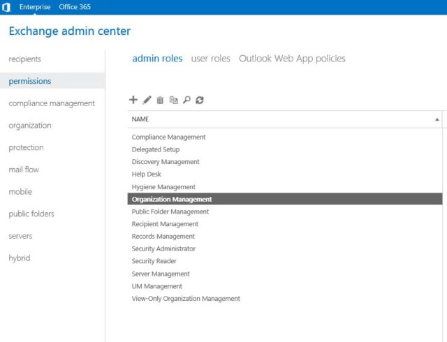 excahnge-server-permissions